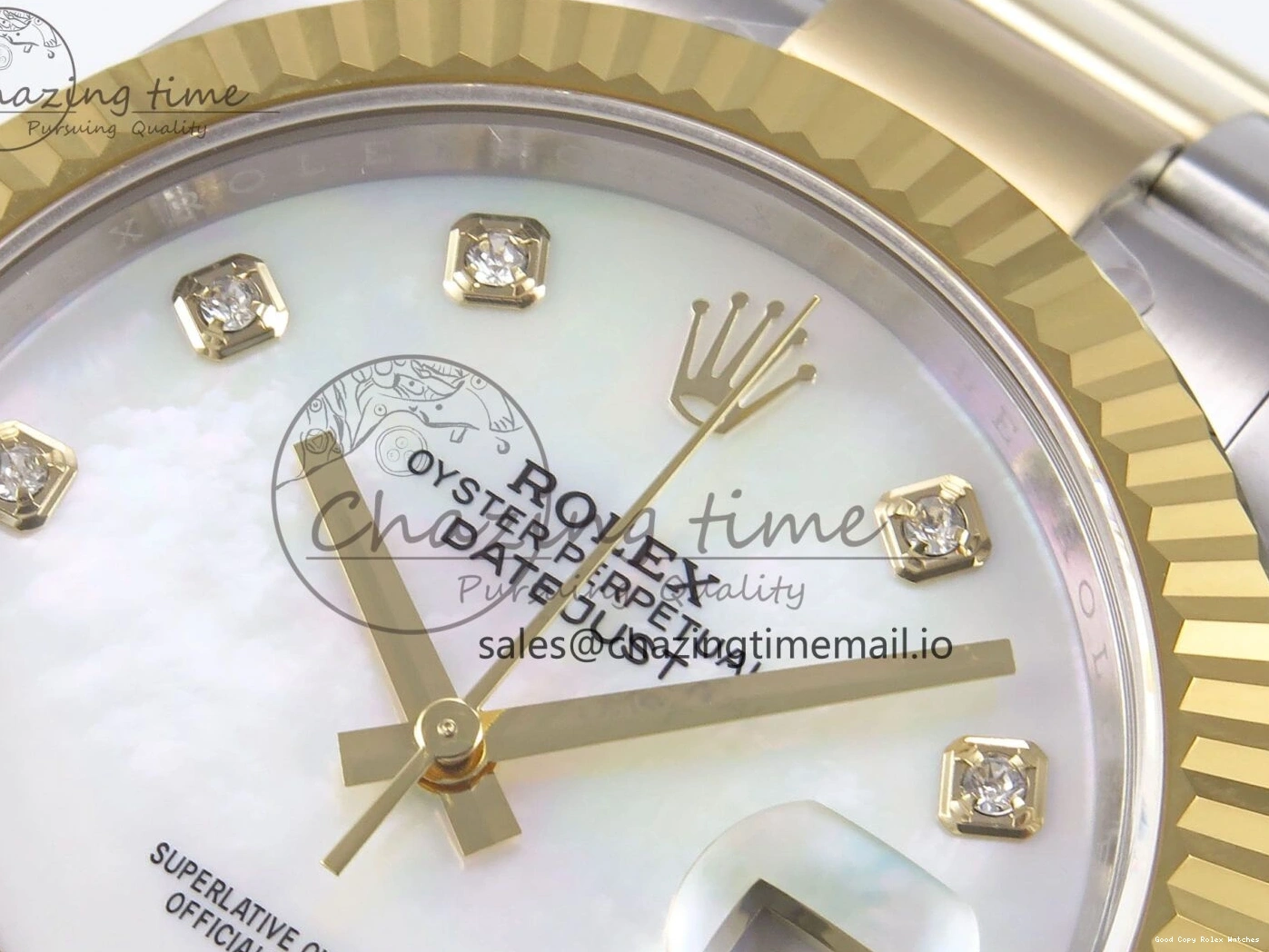 Best AAA Replica Sites MOP EWEF Best 126333 Unique Bracelet Oyster SS Dial Edition 970 DateJust on 41 YG White A 1228
